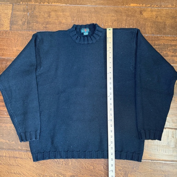 J. Crew Oarsman Knit Fisherman Striped Sweater Black Mens Medium 100% Wool - Picture 4 of 7